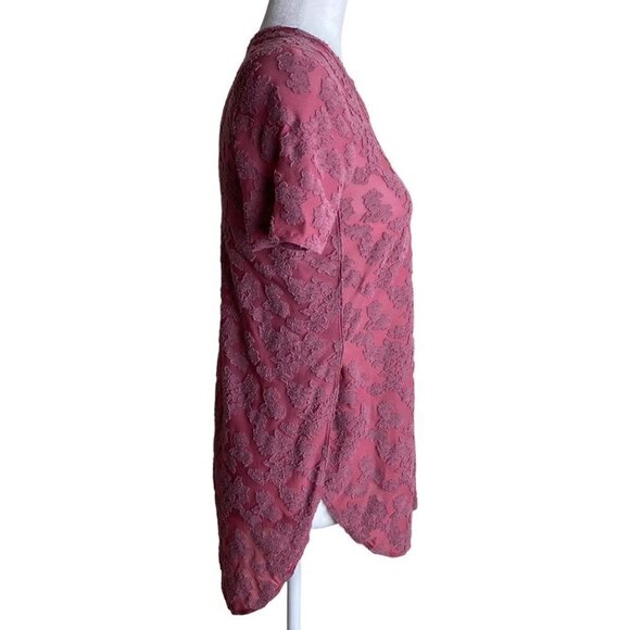 Wilfred Aritzia Tarascon Appliqued Floral Semi Sheer Fabric Blouse Women's Sz XS - Picture 8 of 10